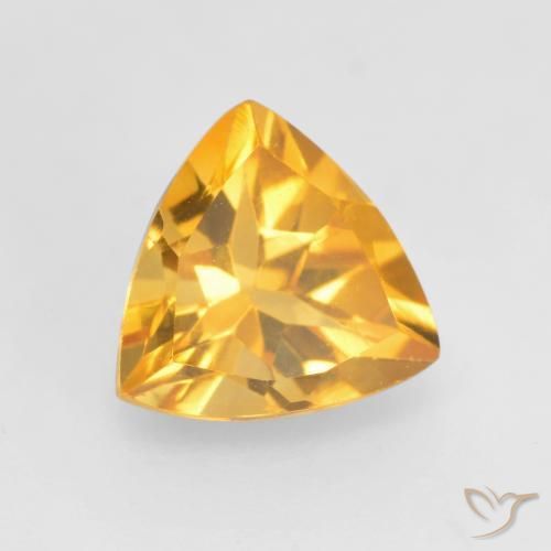 9,17 ctw natürlicher gold-orange Citrin, Trillion, VVS-VS