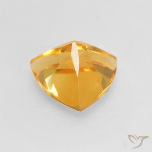 9,17 ctw natürlicher gold-orange Citrin, Trillion, VVS-VS