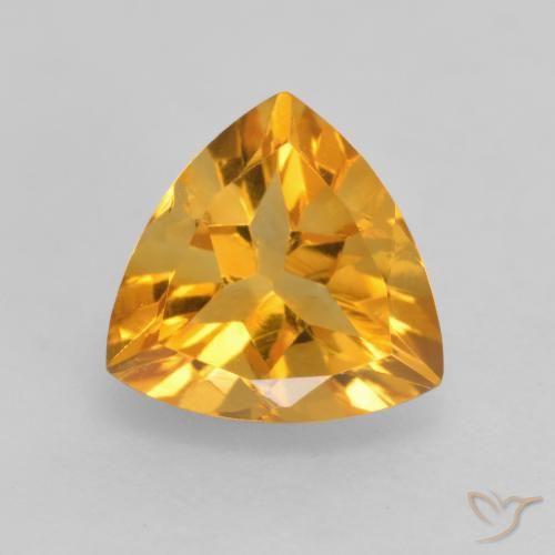 1.08ct Natürlicher Mittel-Helles Orange-Gold Citrin, Trillion, VVS-VS
