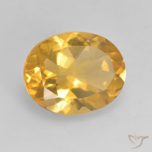 9,17 ctw natürlicher Orange-Gold Citrin, Oval, VVS-VS
