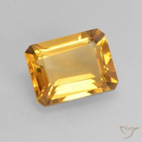 9,17 ctw natürlicher gold-orange Citrin, Oktagonschliff, VVS-VS