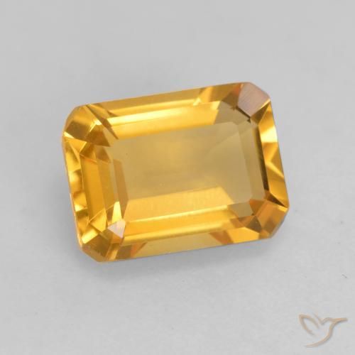 9,17 ctw natürlicher Tiefes Goldorange Citrin, Oktagonschliff, VVS-VS