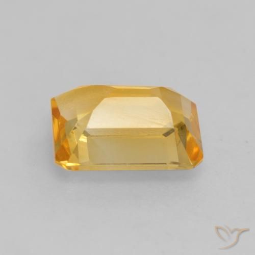 9,17 ctw natürlicher Tiefes Goldorange Citrin, Oktagonschliff, VVS-VS