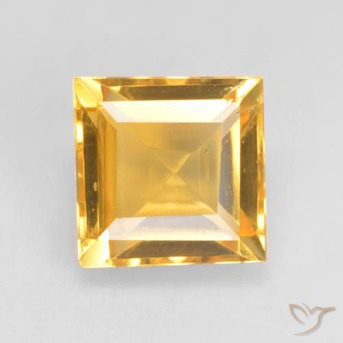 1.68ct Natürlicher Helles Gold Citrin, Quadrat, VVS-VS