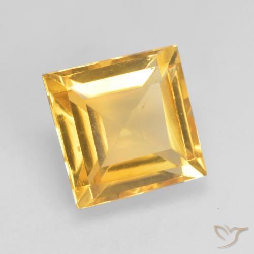 9,17 ctw natürlicher Helles Gold Citrin, Quadrat, VVS-VS