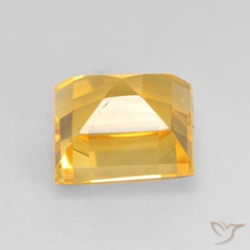 9,17 ctw natürlicher Helles Gold Citrin, Quadrat, VVS-VS