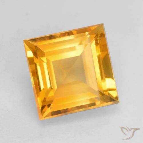 9,17 ctw natürlicher Mittleres Gold Citrin, Quadrat, VVS-VS