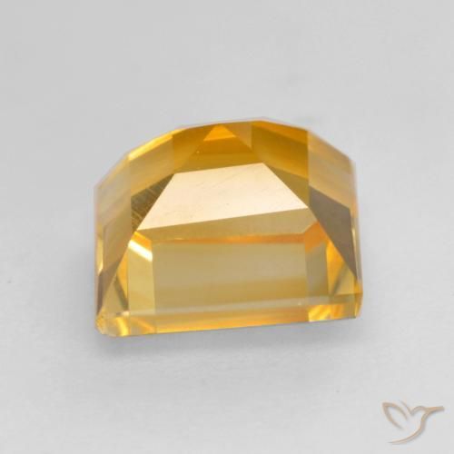 9,17 ctw natürlicher Mittleres Gold Citrin, Quadrat, VVS-VS