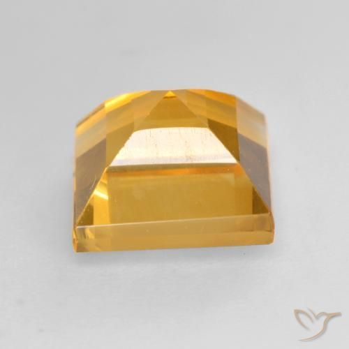 9,17 ctw natürlicher Tiefes Goldorange Citrin, Quadrat, VS