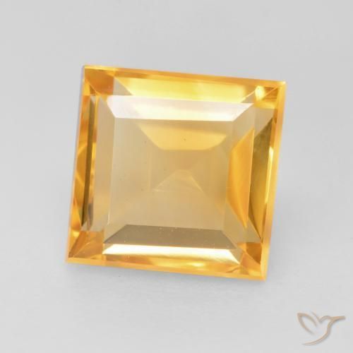 9,17 ctw natürlicher Mittelgold Citrin, Quadrat, VVS-VS