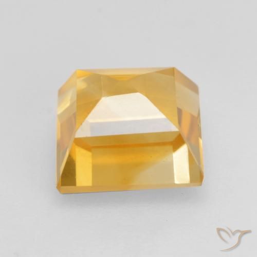9,17 ctw natürlicher Mittelgold Citrin, Quadrat, VVS-VS