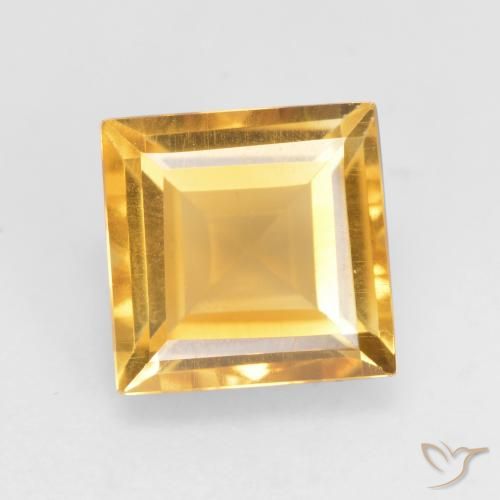 1.76ct Natürlicher Mittleres Gold Citrin, Quadrat, VVS-VS