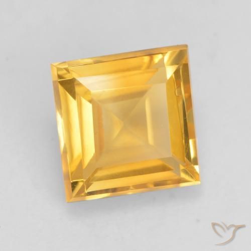 9,17 ctw natürlicher gold-orange Citrin, Quadrat, VVS-VS