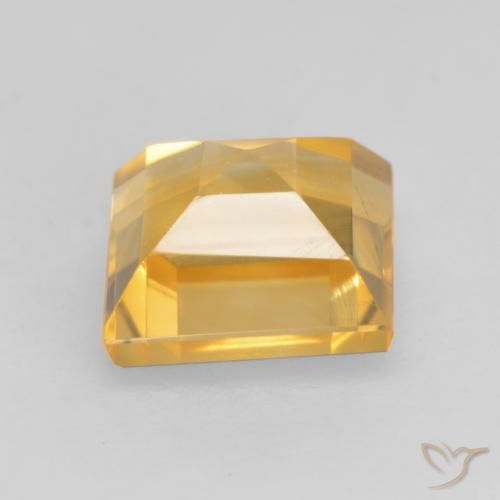 9,17 ctw natürlicher gold-orange Citrin, Quadrat, VVS-VS