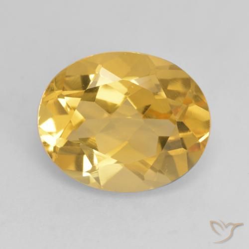3.34ct Natürlicher gold-orange Citrin, Oval, VVS-VS