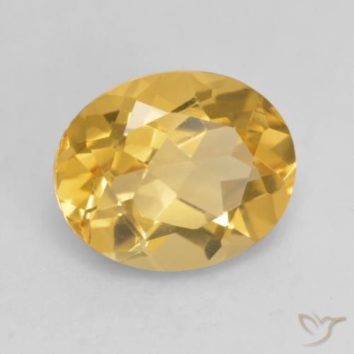 9,17 ctw natürlicher gold-orange Citrin, Oval, VVS-VS