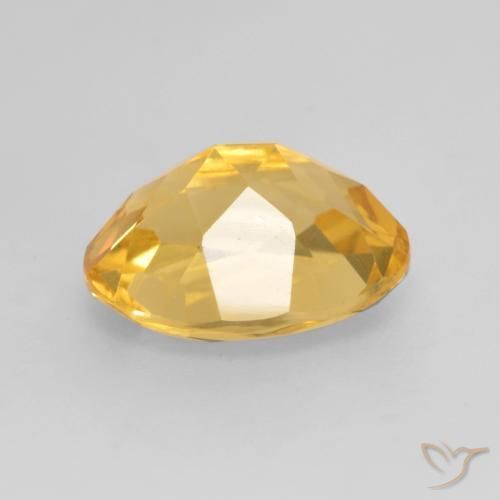 9,17 ctw natürlicher gold-orange Citrin, Oval, VVS-VS