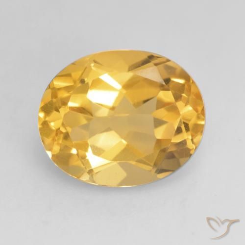 3.47ct Natürlicher Helles Gold Citrin, Oval, VVS-VS