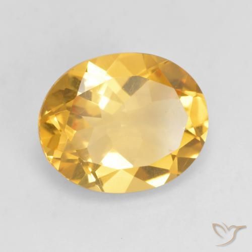 9,17 ctw natürlicher Helles Gold Citrin, Oval, VVS-VS