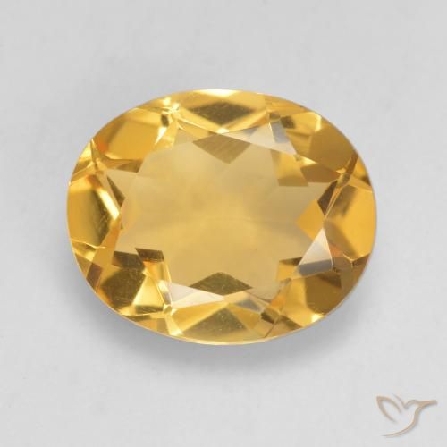 2.89ct Natürlicher Tiefes Goldorange Citrin, Oval, VVS-VS, Photo A