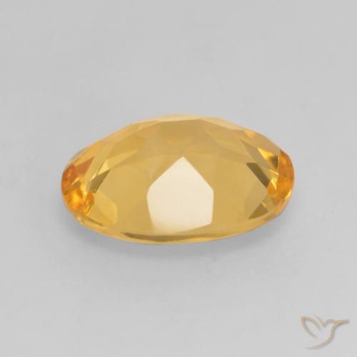 9,17 ctw natürlicher Tiefes Goldorange Citrin, Oval, VVS-VS