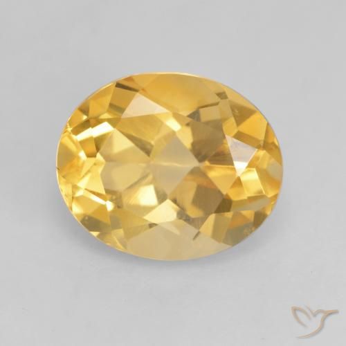 3.42ct Natürlicher Helles Gold Citrin, Oval, VVS-VS