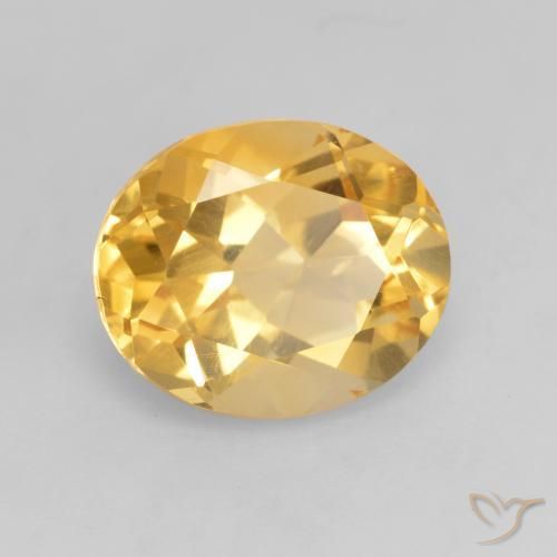 9,17 ctw natürlicher Helles Gold Citrin, Oval, VVS-VS