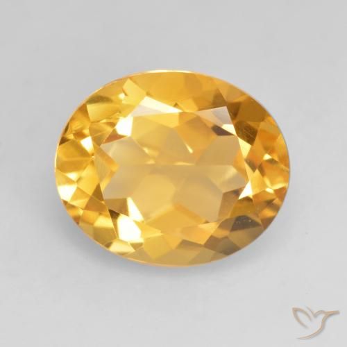 3.79ct Natürlicher Mittelgold Citrin, Oval, VVS-VS