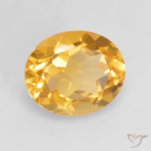 9,17 ctw natürlicher Mittelgold Citrin, Oval, VVS-VS