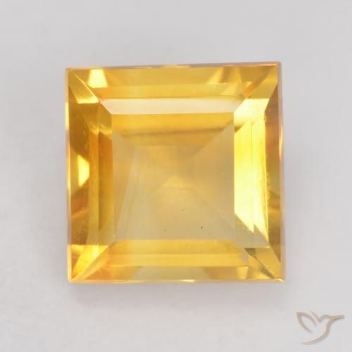 1.57ct Natürlicher Helles Gold Citrin, Quadrat, VVS-VS