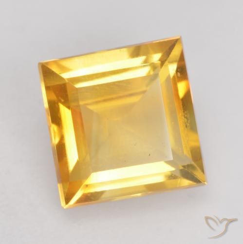 9,17 ctw natürlicher Helles Gold Citrin, Quadrat, VVS-VS
