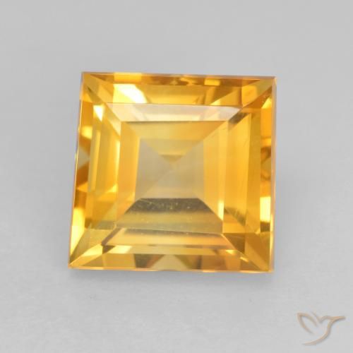 1.93ct Natürlicher Helles Gold Citrin, Quadrat, VVS-VS