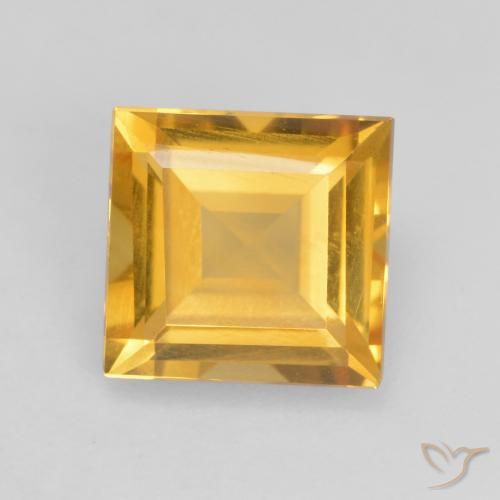 1.56ct Natürlicher Helles Gold Citrin, Quadrat, VVS-VS