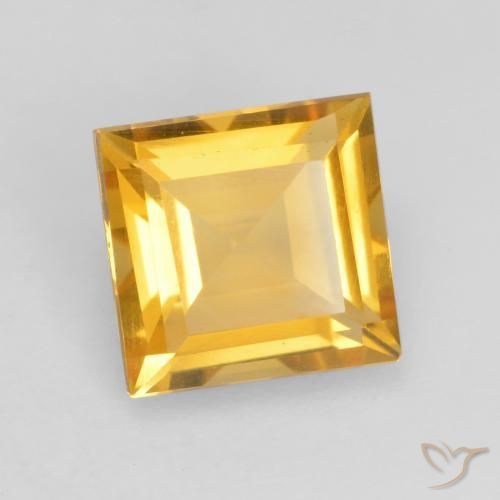 9,17 ctw natürlicher Helles Gold Citrin, Quadrat, VVS-VS