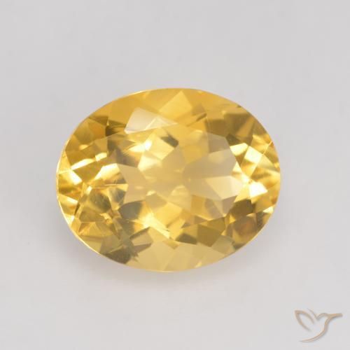 9,17 ctw natürlicher Helles Gold Citrin, Oval, VVS-VS