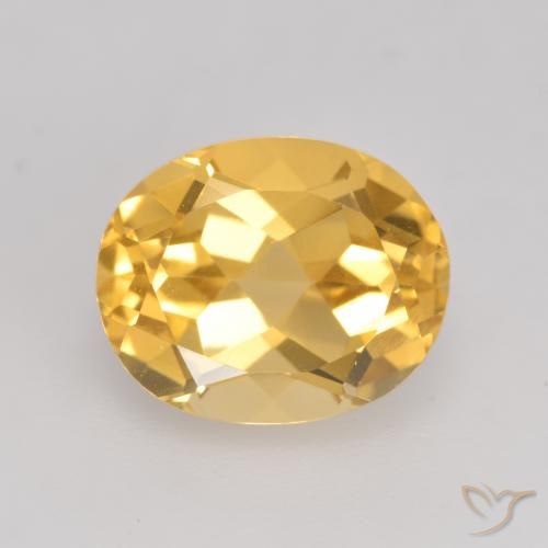 3.84ct Natürlicher Mittleres Gold Citrin, Oval, VVS-VS