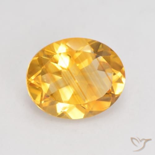 3.11ct Natürlicher Tiefes Goldorange Citrin, Oval, VVS-VS