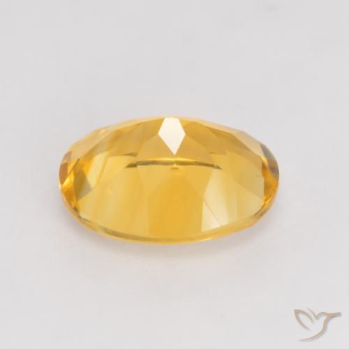 9,17 ctw natürlicher Tiefes Goldorange Citrin, Oval, VVS-VS