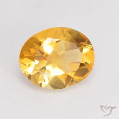 9,17 ctw natürlicher Dunkelgolden Citrin, Oval, VVS-VS