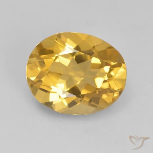 2.84ct Natürlicher Mittelgold Citrin, Oval, VVS-VS