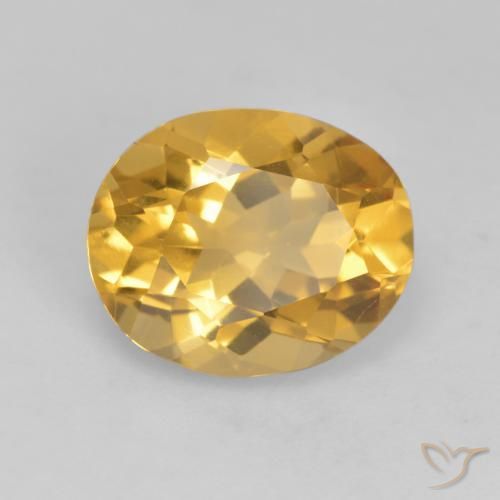 9,17 ctw natürlicher Mittelgold Citrin, Oval, VVS-VS