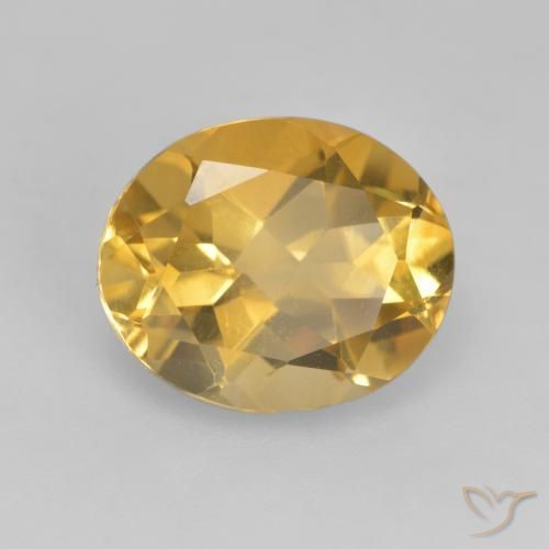 9,17 ctw natürlicher gold-orange Citrin, Oval, VVS-VS