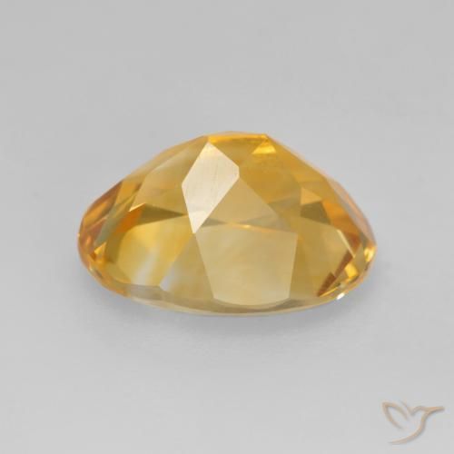 9,17 ctw natürlicher Tiefes Goldorange Citrin, Oval, VVS-VS