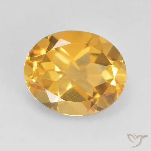3.60ct Natürlicher Helles Gold Citrin, Oval, VVS-VS