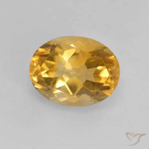 1.77ct Natürlicher Tiefes Goldorange Citrin, Oval, VVS-VS