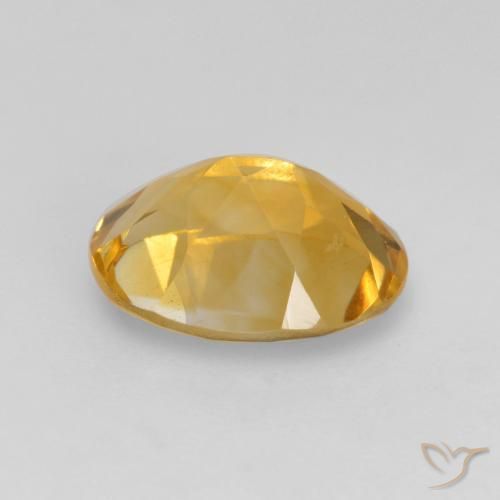 9,17 ctw natürlicher Tiefes Goldorange Citrin, Oval, VVS-VS