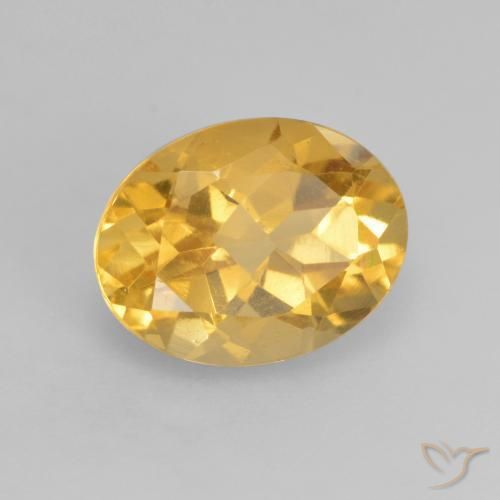 9,17 ctw natürlicher gold-orange Citrin, Oval, VVS-VS