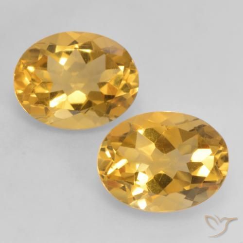 3.20ctw Natürlicher Mittel-Dunkelgold Citrin, Oval, VVS-VS