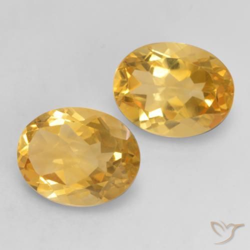 3.26 ct natürliche Tiefes Goldorange Citrin-Edelsteine, Oval, VVS-VS