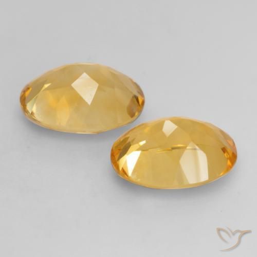 3.26 ct natürliche Tiefes Goldorange Citrin-Edelsteine, Oval, VVS-VS